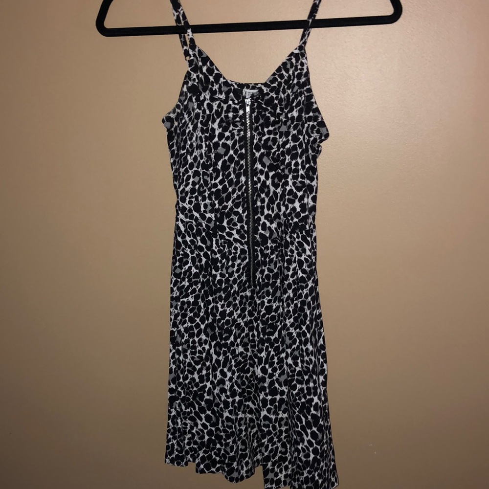 Woman’s Black & White Leopard Summer Dress